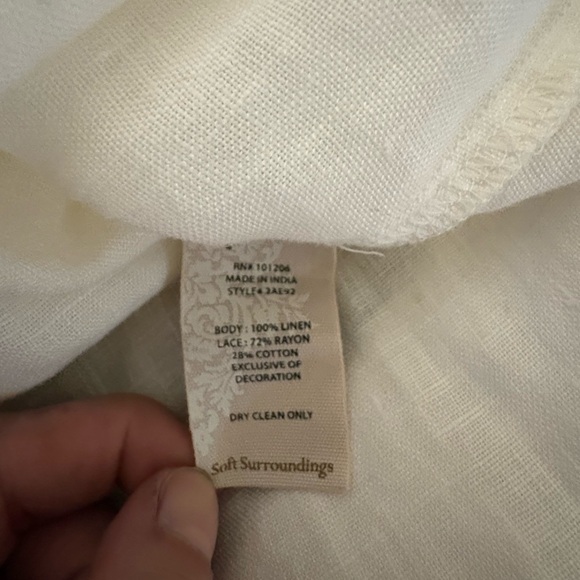 Soft Surroundings Cream Tunic with Colorful Accents - Picture 3 of 6